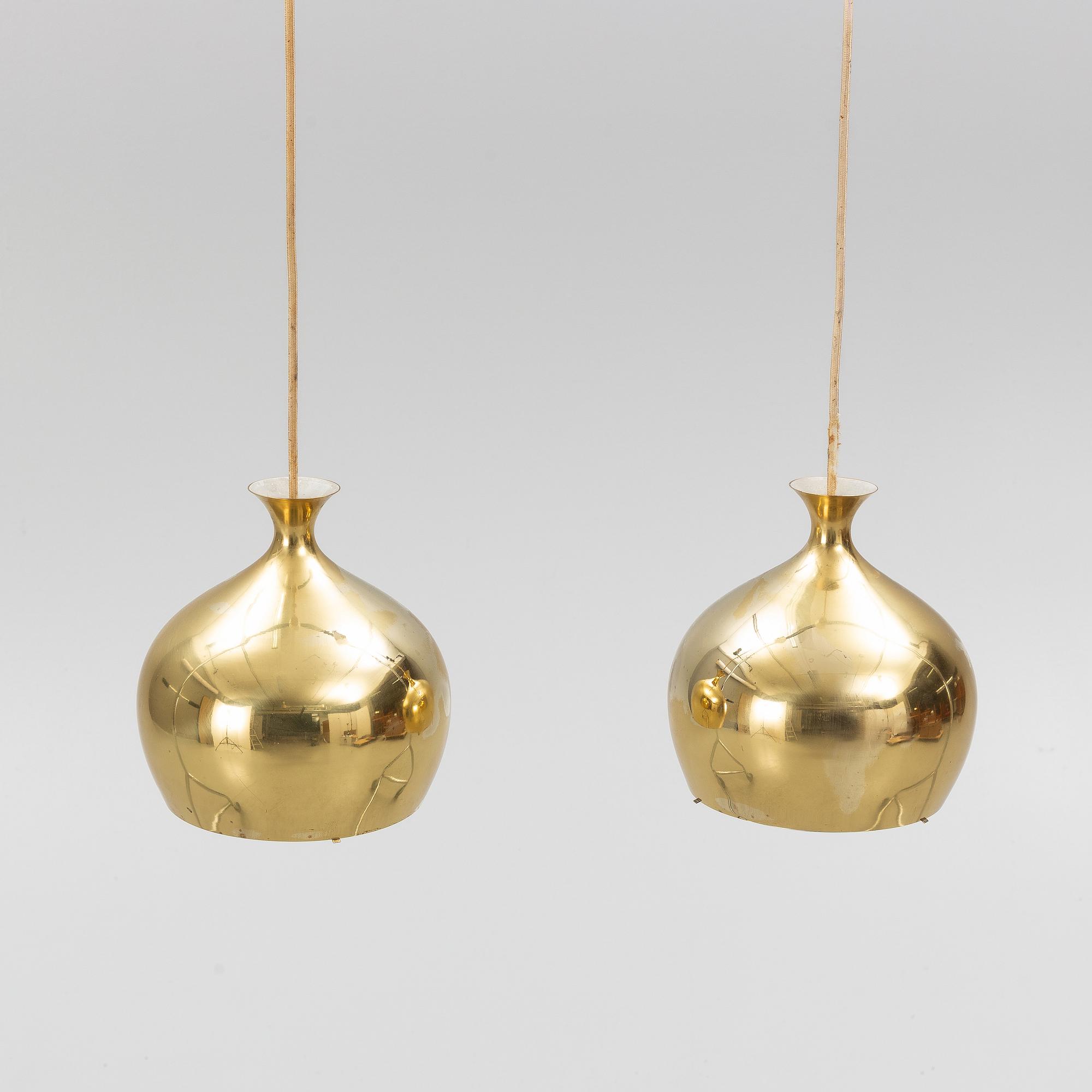 Helge Zimdal, Ltaklampor, 2 st, ”Löken”, 1970-tal.