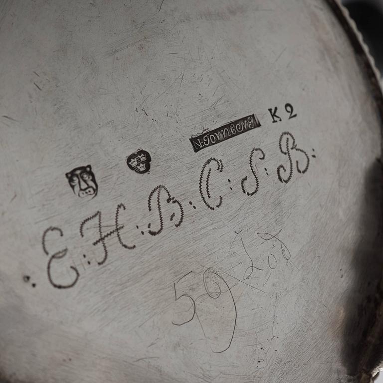 Nils Tornberg, kaffekanna, silver, Linköping 1792, gustaviansk.