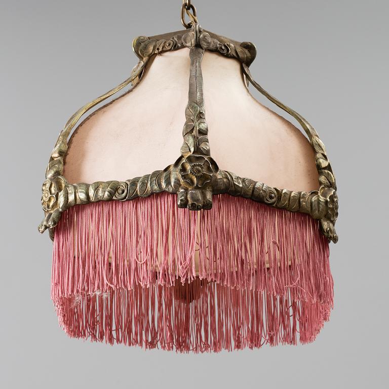An early 20th century jugend ceiling light.