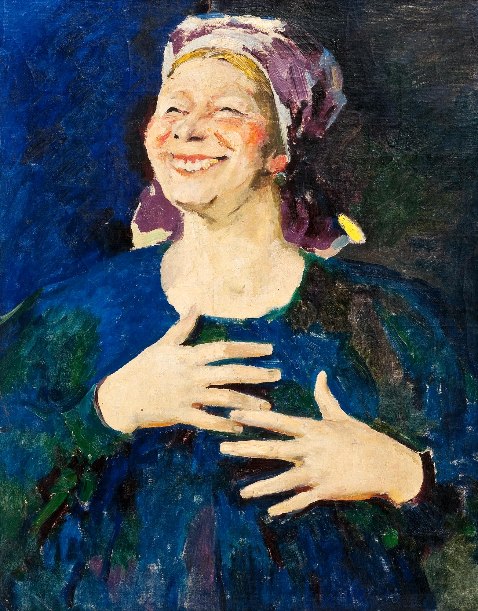 Filip Andreevic Malyavin, LAUGHING GIRL.