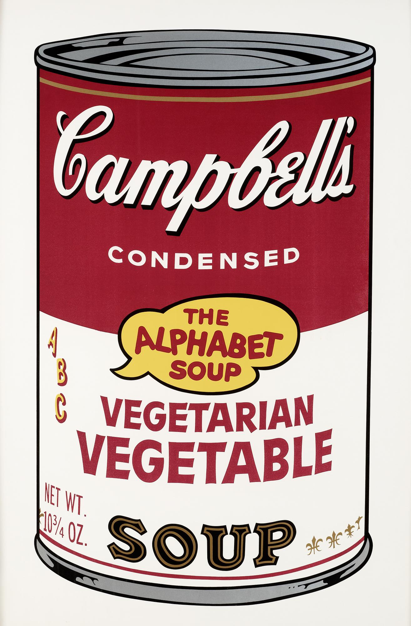 Andy Warhol, "Vegetarian vegetable", ur: Campbell's soup II".