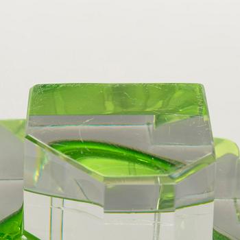 Helena Tynell, skulptur, "Castello", signerad Helena Tynell Riihimäen Lasi Oy.