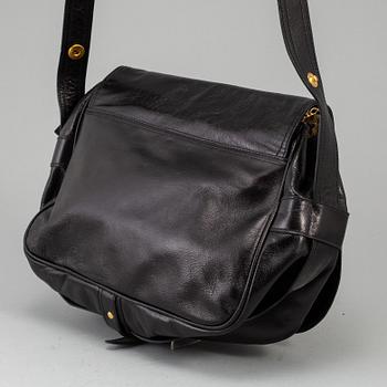 CÉLINE,a black leather handbag.