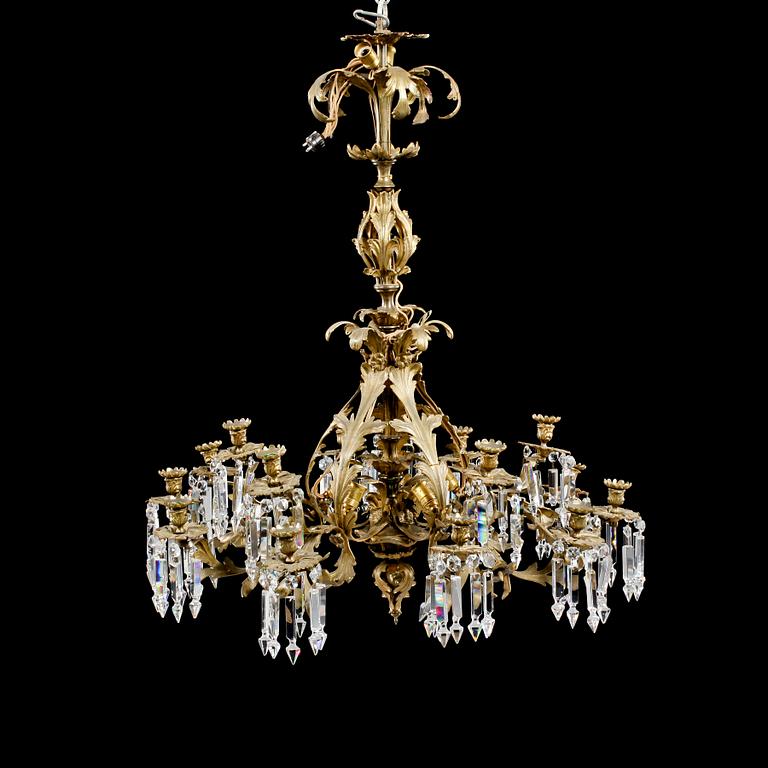 LJUSKRONA, sent 1800-tal. Höjd ca 105 cm.