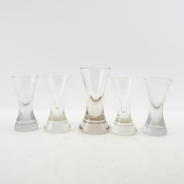 Snapsglas 15 st sk kaptensglas 1900-talets första hälft.