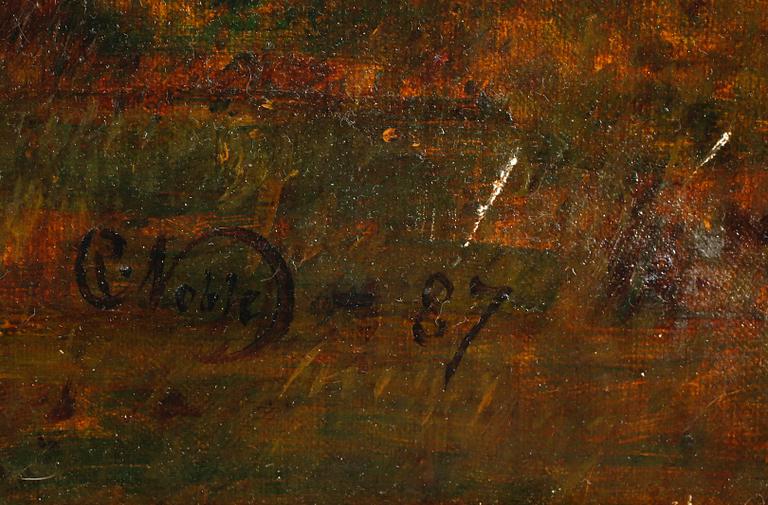 ROBERT NOBLE, a signed oil on canvas, dated -87.