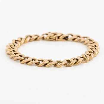 Bracelet 18K gold, curb link.