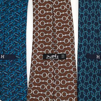 HERMÈS, three silk ties.