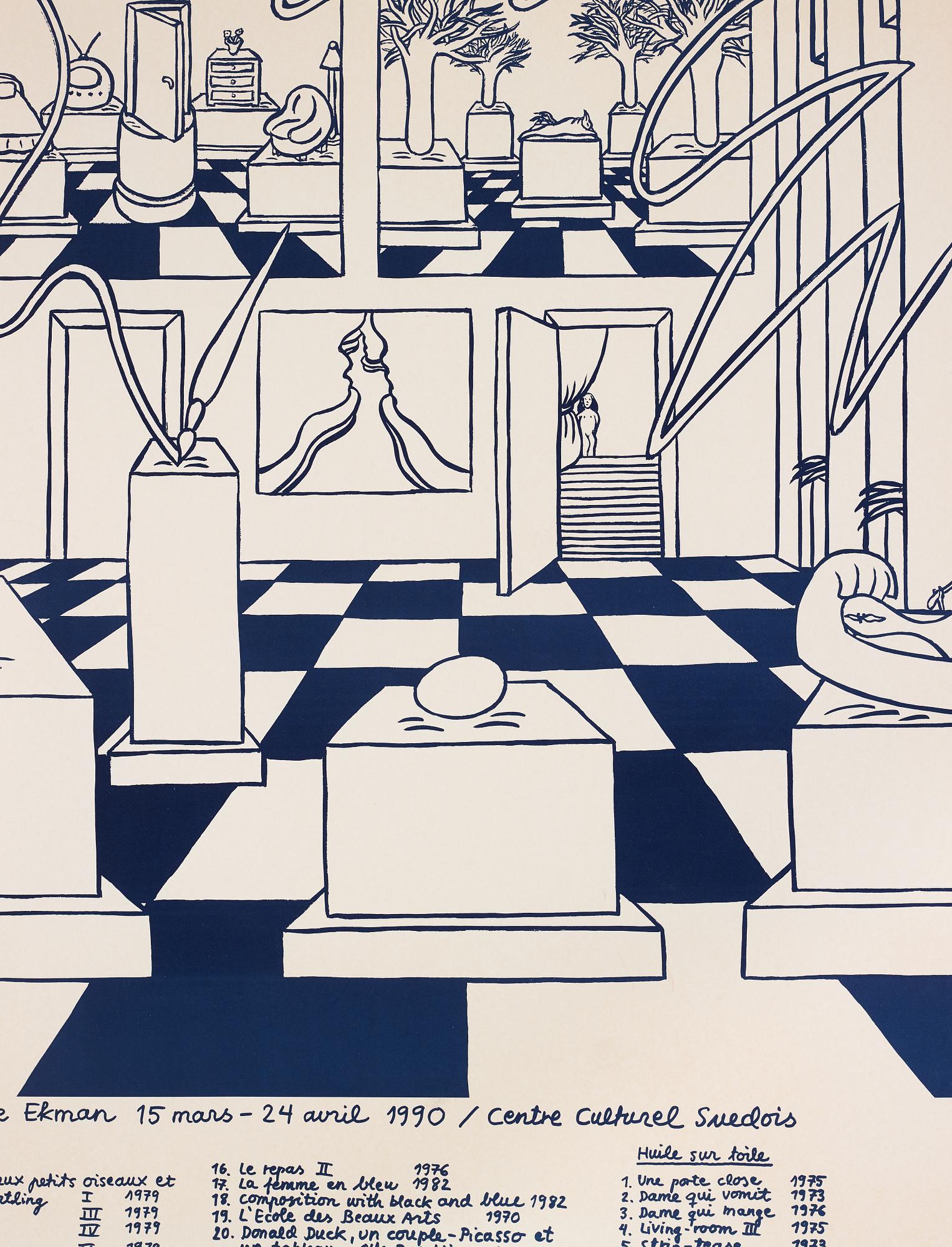 MARIE-LOUISE EKMAN, utställningsaffisch.