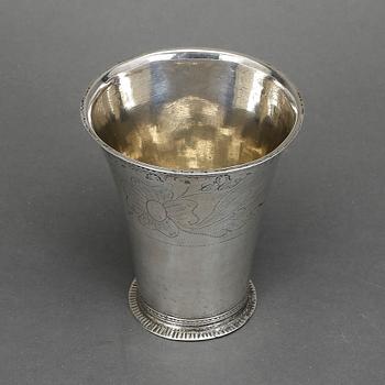 BÄGARE, silver, Nils Ortedt Norrköping 1779, tot vikt 96 gram.