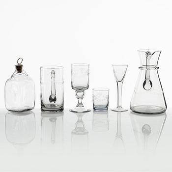 An 35-piece 'Antique' glassware set, Reijmyre, second half of the 20th century.