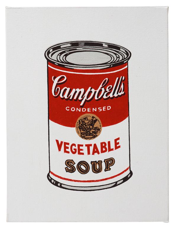 Richard H. Pettibone, "Andy Warhol, '32 Cans of Campbell's Soup', 1962".