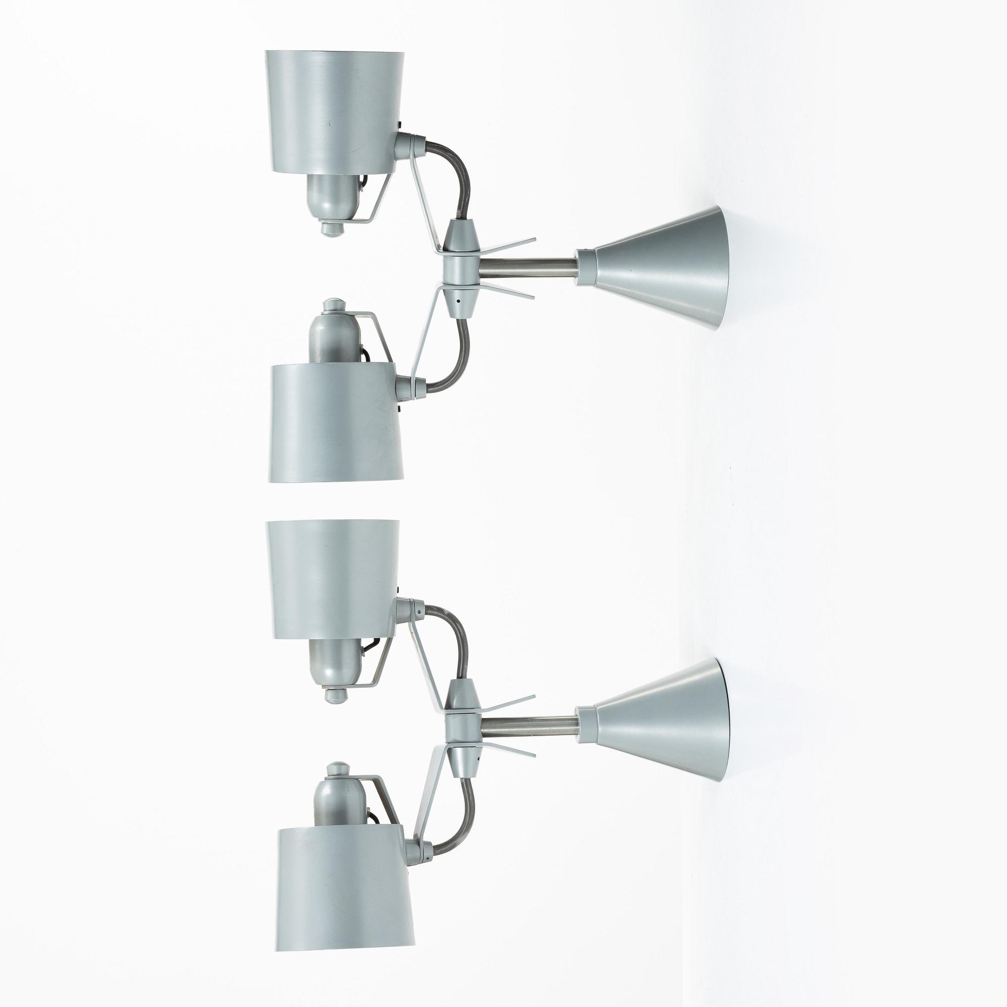 Hannes Wettstein, wall lights, a pair, Palucco, Italy, 1990s.