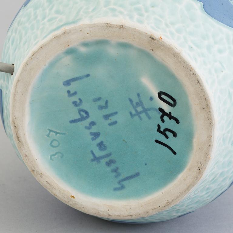 A 'Sgraffito' table light by Josef Ekberg for Gustavsberg, signed and dated 1921.