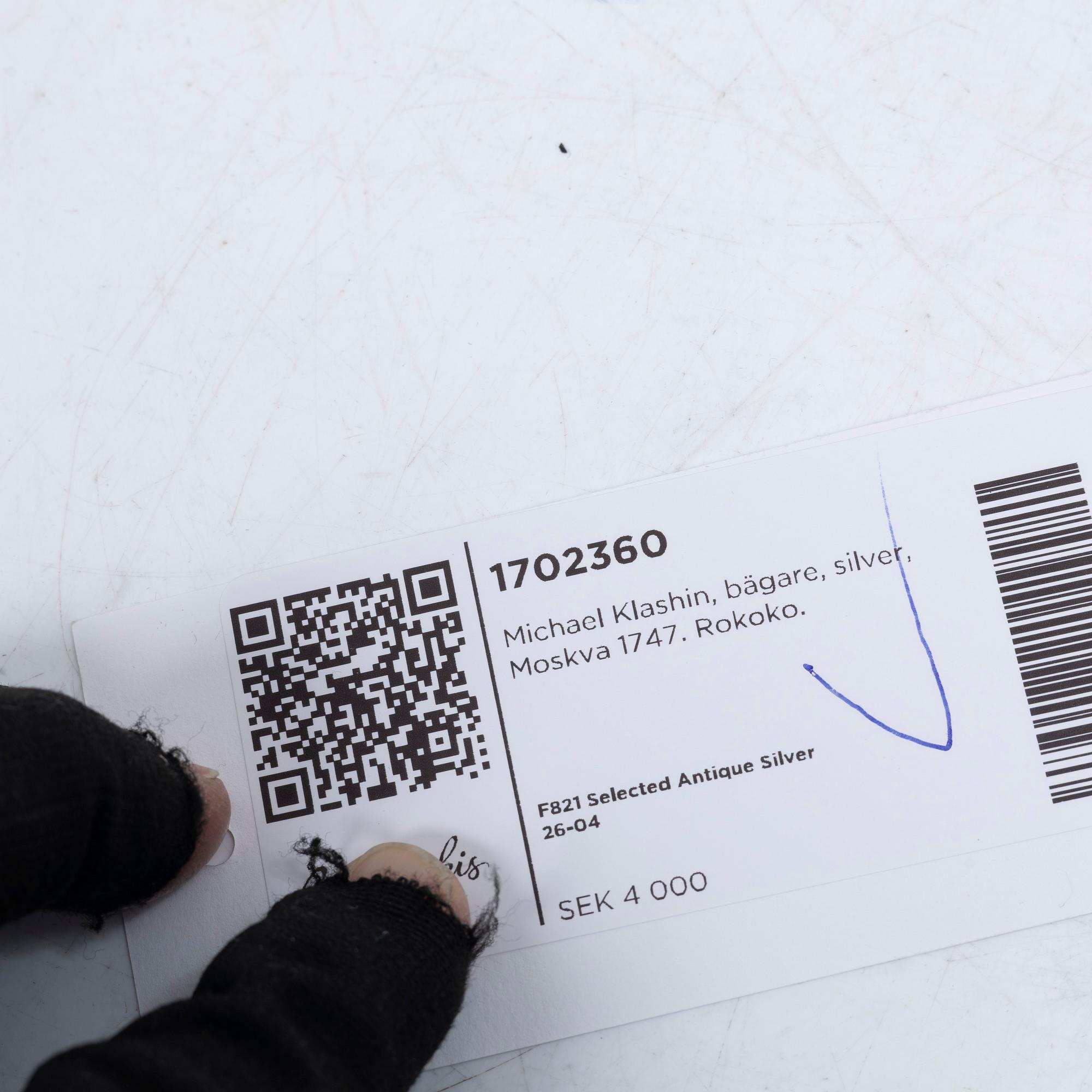 Michael Klashin, bägare, silver, Moskva 1747. Rokoko.