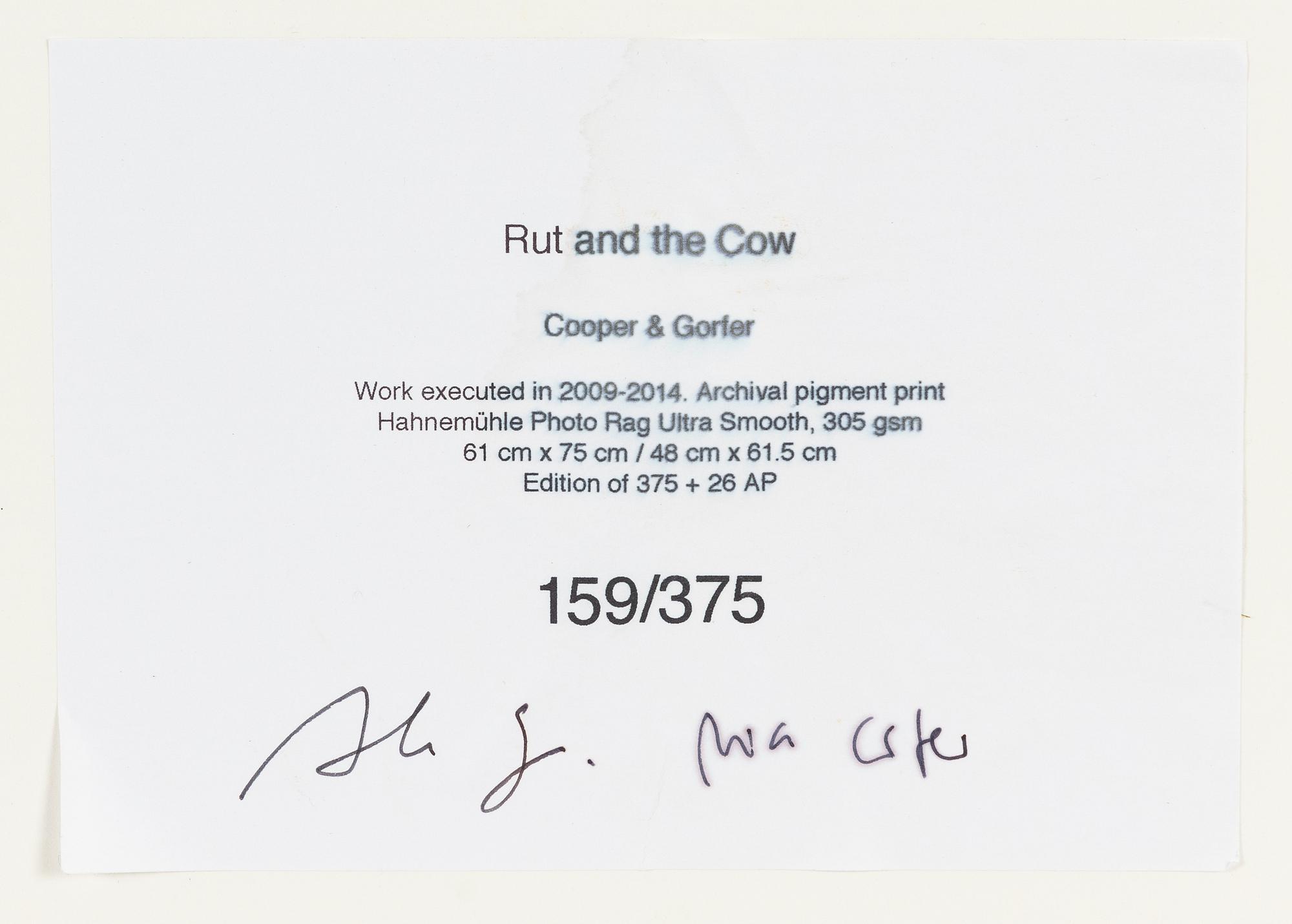 Cooper & Gorfer, "Rut and the Cow".