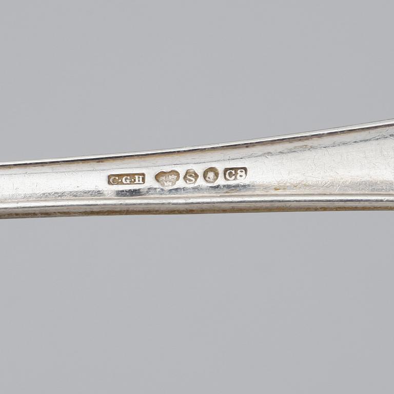 PARTI SILVER, 30 delar, bl a GAB, Stockholm 1958-1967. Tot vikt ca 655 g.