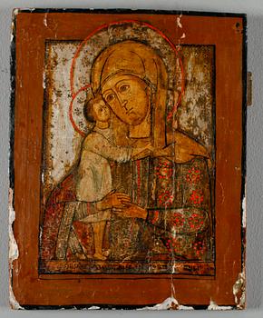 IKON, olja på pannå, 1800-tal.