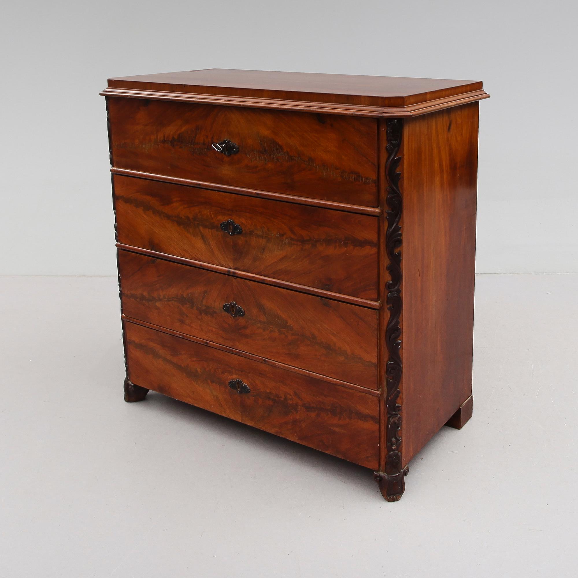 SKRIVBYRÅ, senempire, 1800-talets mitt.