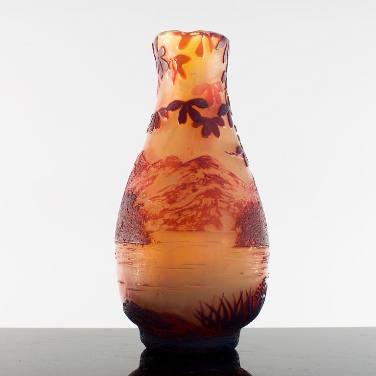 VAS, överfångsglas, märkt De Vez (De Varreux), Cristallerie de Pantin, Paris, 1900-talets början.