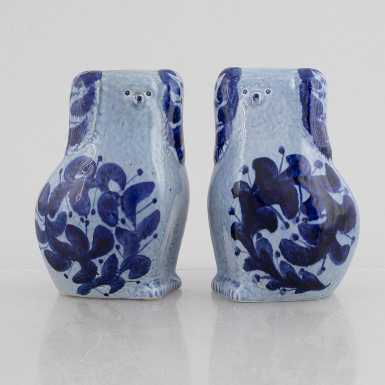 Lisa Larson, figuriner, 2 st, "Pudlar", Gustavsberg.