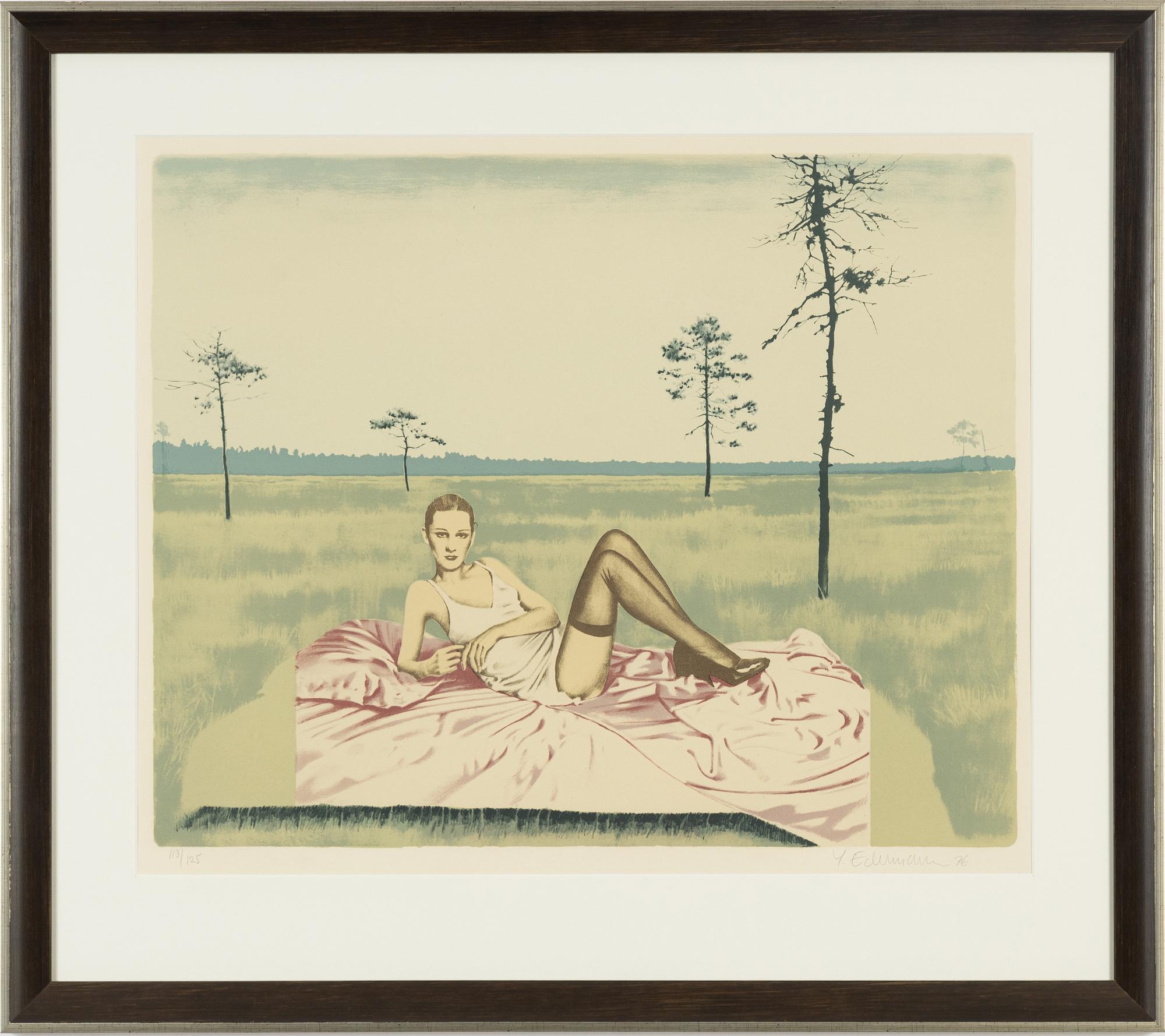 Yrjö Edelmann, lithograph in colours, 1970, signed 113/125.