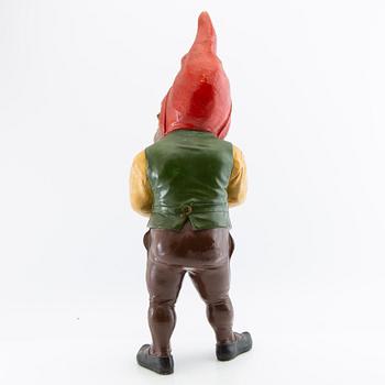 Tomte troligen Tyskland 1900-talets mitt/andra hälft bemålad terrakotta.