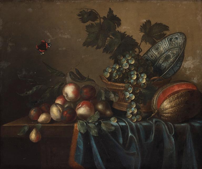 Gillis Gillisz. de Bergh, Still Life with Fruits and Butterfly.