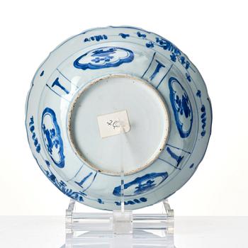 A blue and white 'klap-mutz' bowl, Ming dynasty, Wanli (1572-1620).