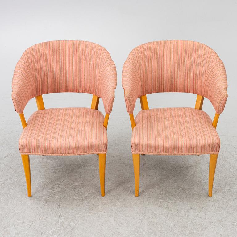 Carl Malmsten, A pair of armchairs "Lata Greven", second half of the 20th century.