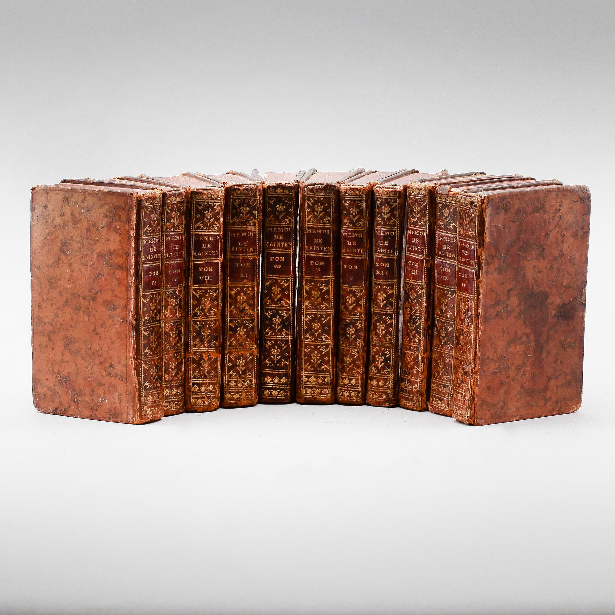 BÖCKER, 11 st, "Memoires de Madame de Maintenon", 1756.