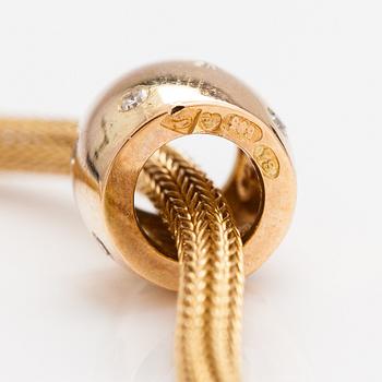 Halsband, 14K guld, diamanter ca 0.04 ct tot. Karl Sandberg, Helsingfors 2000.