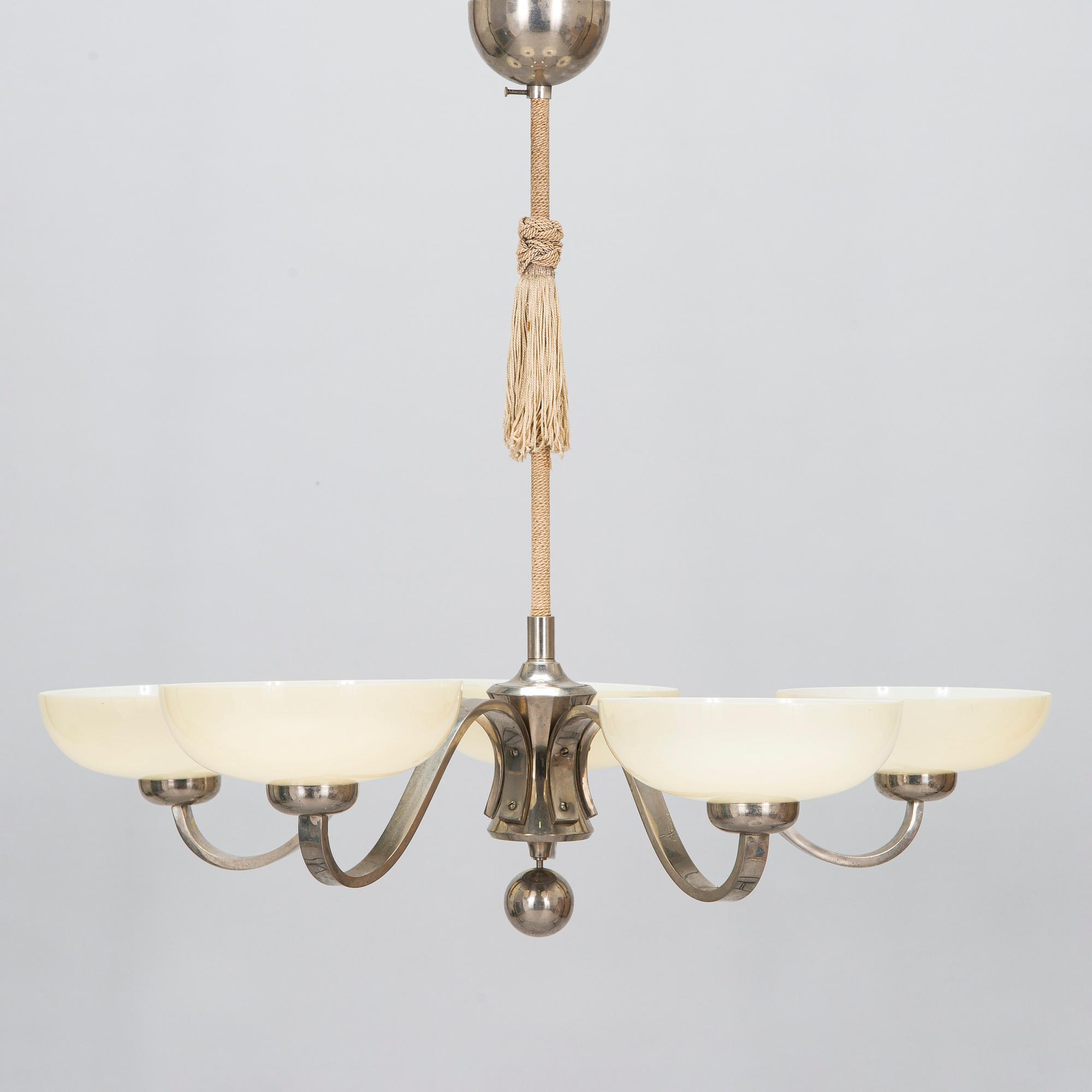 Paavo Tynell, taklampa, modell 1351/5, Taito, 1930-tal.
