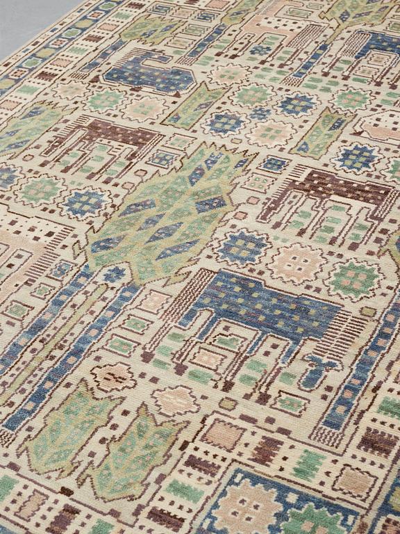 Märta Måås-Fjetterström, A carpet, "Hästhagen", knotted pile, ca 346 x 218,5-220 cm, signed AB MMF.