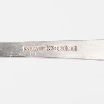 Jacob Ängman, serving cutlery, 7 pieces, silver, "Rosenholm", GAB, Eskilstuna 1976-77.