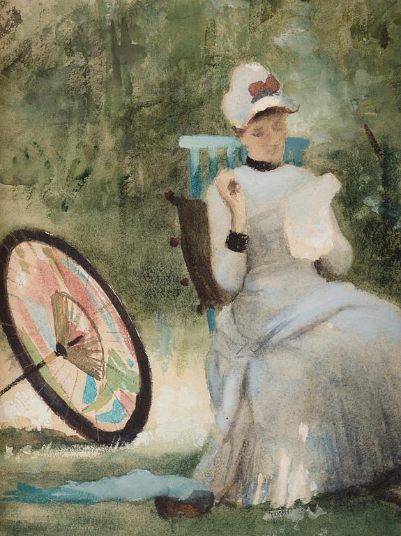 Robert Thegerström, A summer day in the garden.