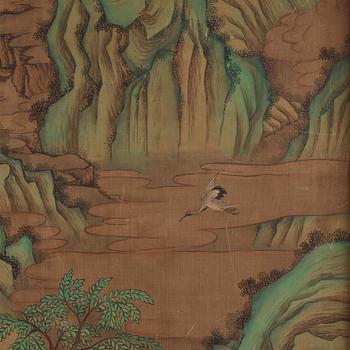 A Chinese landscape painting, signed Wen Zhengming (1470-1559),