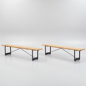 Konstantin Grcic, a pair of 'Brut' benches, Magis, Italy.