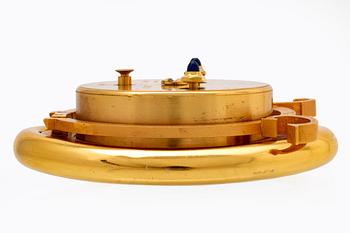 Cartier, bordsur / väckarklocka, 90 x 74 mm.