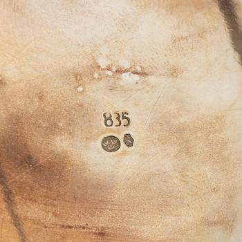 Kaffeservis, 6 delar, silver, rokokostil, svenska importstämplar, 1900-tal.