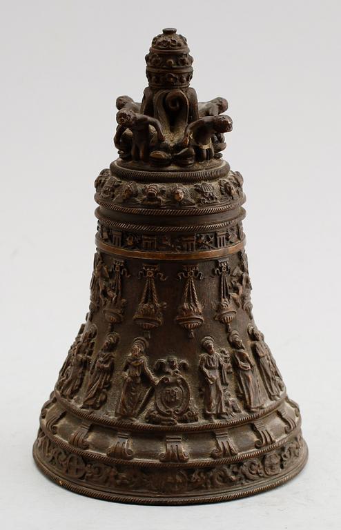 BORDSKLOCKA, brons, 1800-/1900-tal.