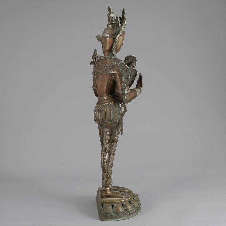 SKULPTUR, brons/vitmetall, orientalisk, 1900-talets mitt.