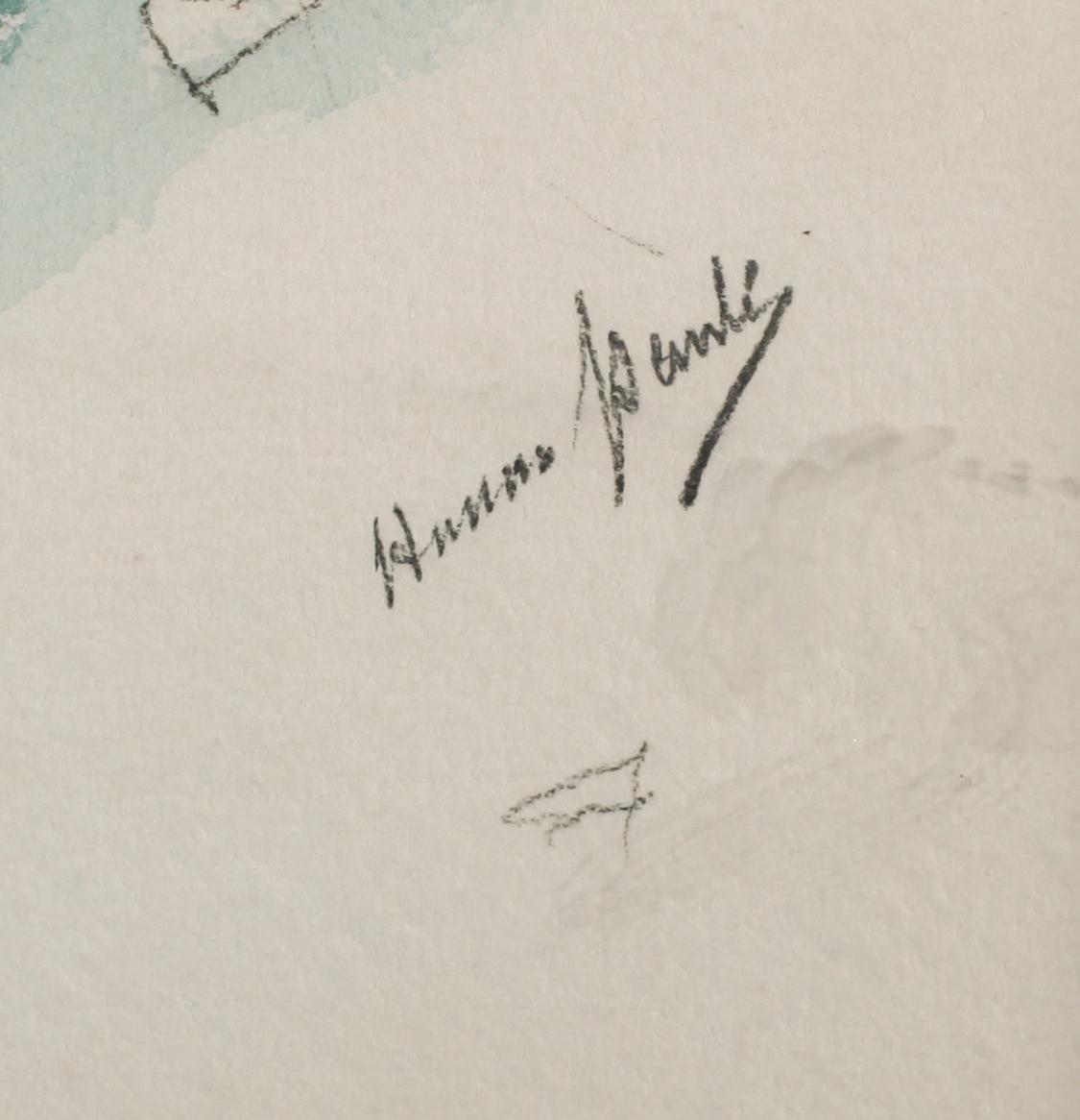 HANNA HIRSCH PAULI, akvarell, signerad.