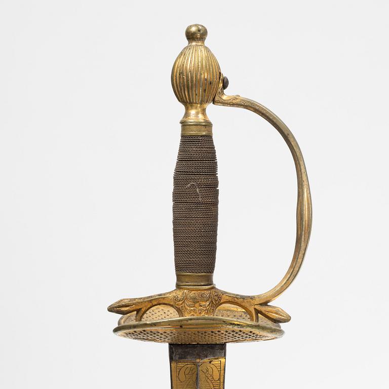 A Swedish infantry officers's small sword from around the year 1800.