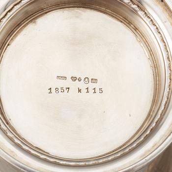 Bägare, 4 st, silver, Stockholm, bl a Atelier Borgila 1952.