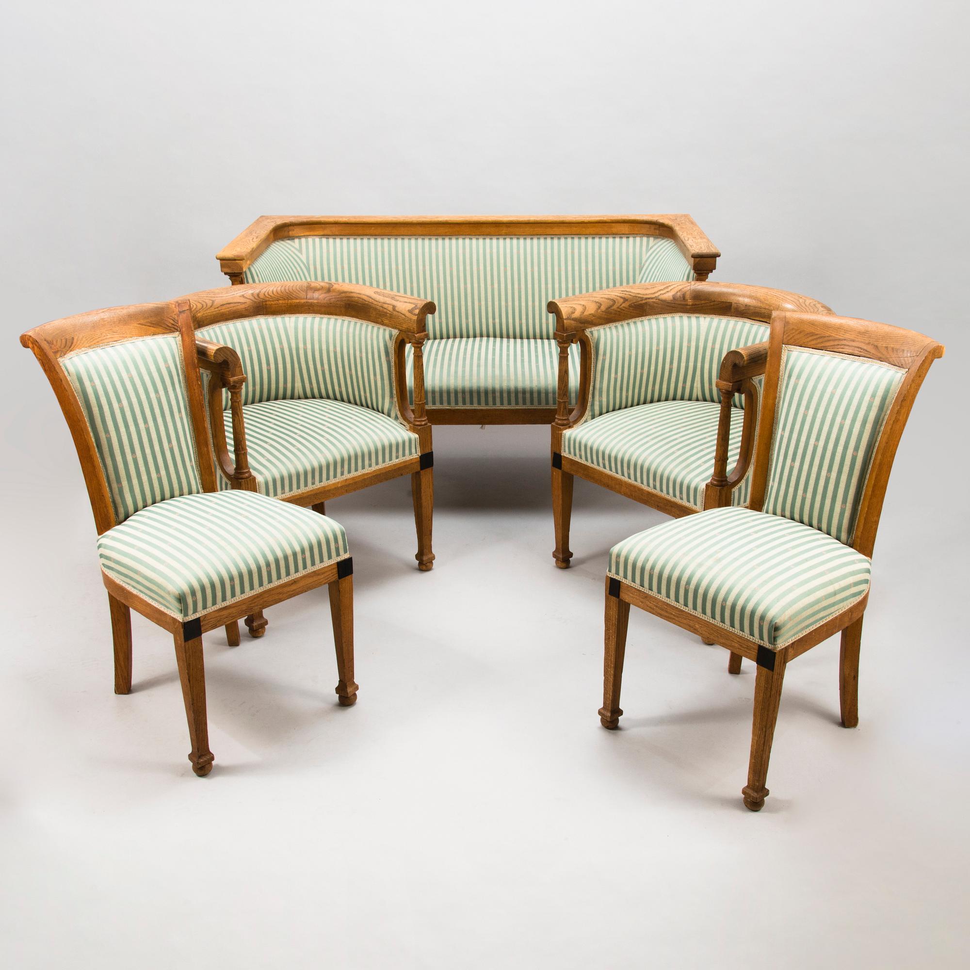 A 1920's 5-piece sofa suite.