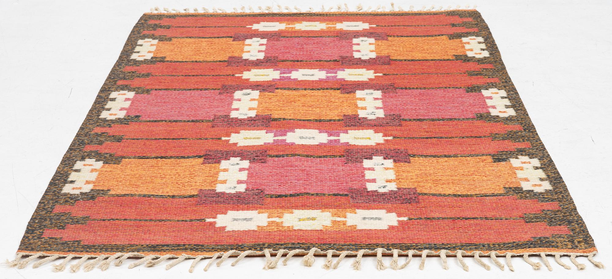 Matta, rölakan, signerad GS, Sverige, ca. 200 x 134 cm.