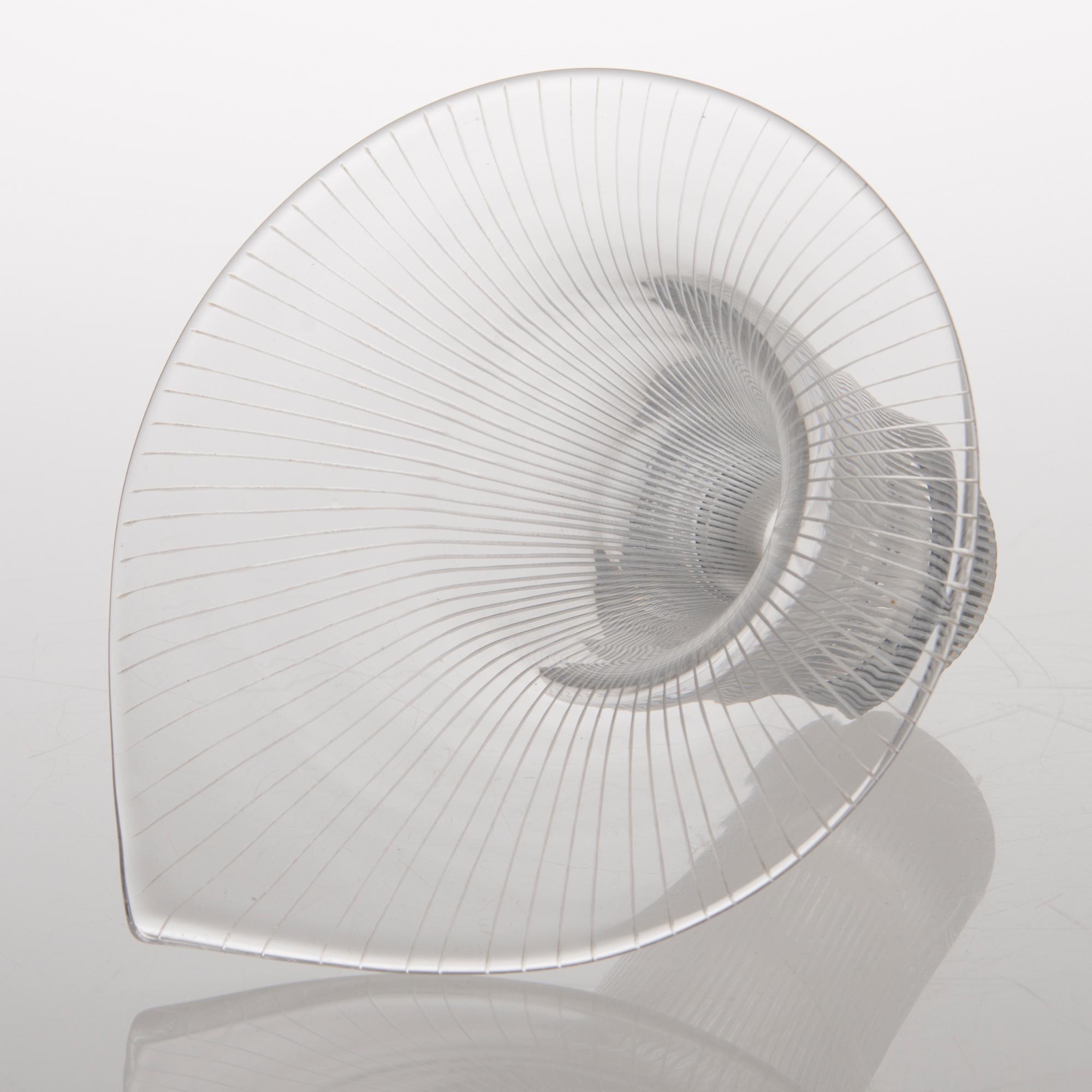 TAPIO WIRKKALA, VAS, glas, "Kantarell", signerad Tapio Wirkkala Iittala -56.