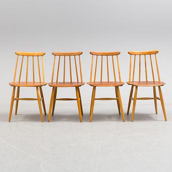 A set of four 'Fanett' chairs by Ilmari Tapiovaara, Edsbyverken.