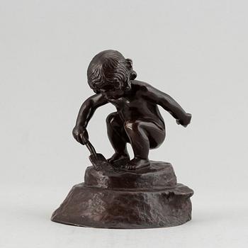 A Anders Jensen Bundgaard bronze sculpture, signed and dated 1912.